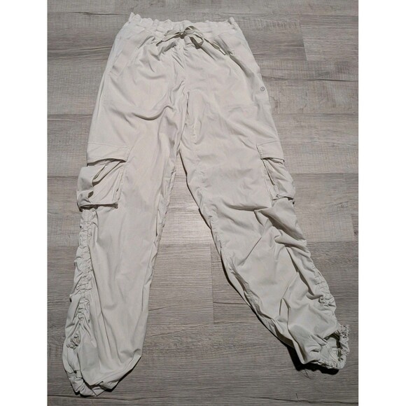 lululemon athletica Pants - Lululemon Dance Studio Relaxed Fit Mid Rise Cargo Pants Women Sz S White LW5GILS